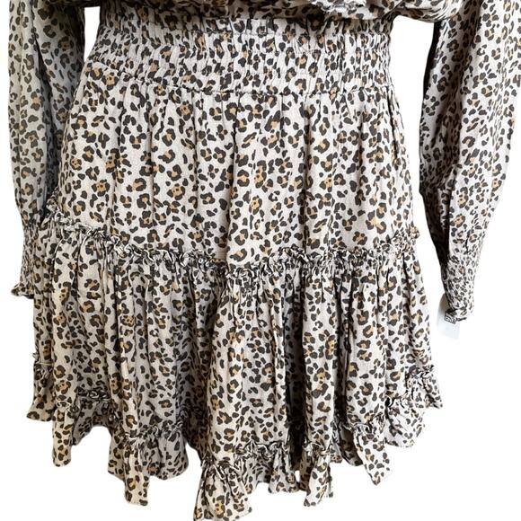 Skylar + Madison leopard print tiered mini dress size medium - Picture 7 of 14
